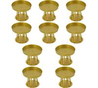 Porte-fleurs, construction en acier durable, set de 10, or