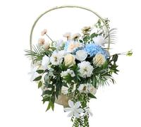 Porte-fleurs De Mariage - Panier De Mariée 16x20cm, Panier De Rangement | Plateau De Service De Aux Fruits De Style Rotin Artisanal Délicat, Accessoire De Pique-nique En Plein Air Pour Fille De F