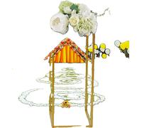 Porte-fleurs en métal doré, design élégant, usage polyvalent, M