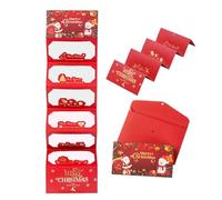 Porte-fonds Noël pour les espèces | Porte-carte Noël avec 6 emplacements | Portefeuilles en argent de Christ-Mas | Pliant Christ-Mas Cash Gift Enveloppe Greeting for Holiday Birthday Cash Gift