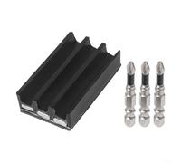 Porte-forets magnétiques avec 3 embouts de tournevis pour une organisation et un rangement faciles des outils (avec 3 embouts de 50 mm)