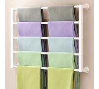 Porte-Foulard Mural Multifonctionnel avec Design Peu encombrant pour Cravates, Foulards en Soie, Serviettes, Papier d'emballage et Rubans, Support en métal et présentoir
