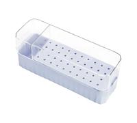 Porte-fraises pour perceuse à ongles - support pour outils avec 40 trous, boîte portable avec couvercle transparent anti-poussière pour station de travail des ongles