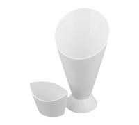 Porte-frites et sauces | Conteneur portable pour sauce frite 2 en 1 | Porte-frites chaudes divisé | Cône de finger food pour famille, hôtel, bar | Accessoire pratique pour magasin de dol