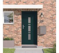 vidaXL Porte Frontale Anthracite 98 x 200 cm PVC, Entrée sympa, porte rectangulaire moderne, kit résistant, foyer élégant, entrée minimaliste à la maison