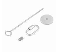 Porte-fruits en acier inoxydable Porte-bâtons alimentaires, jouet d'oiseau petit animal, preuves Easy Clean deux tailles pour les oiseaux de perroquets petits animaux (Grand 105-145 mm / 4,1-5,7