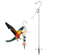 Porte-fruits en acier inoxydable pour perroquets et oiseaux - Jouet d'occupation et de nourriture comme décoration de chambre pour perruches, calopsittes, inséparables et canaris