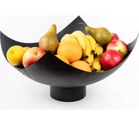 Porte-fruits en métal - Coupe à fruits décorative forgée à la main Noir Loft