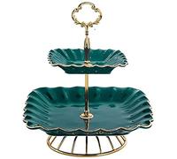 Porte-fruits Plateau de stockage pour gâteaux en o Panier à fruits en céramique léger de luxe, présentoir à gâteaux, desserts multicouches et présentoir à fruits