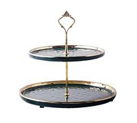 Porte-fruits Plateau de stockage pour gâteaux en o Présentoir à gâteaux à 2 niveaux Présentoir à gâteaux en céramique Présentoir à cupcakes for gâteaux de mariage Serveurs de pâtisseries Assiette de f