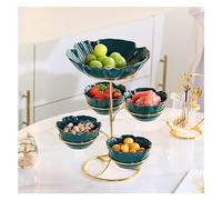 Porte-fruits Plateau de stockage pour gâteaux en o Table basse de luxe légère, assiette de fruits, salon, réception, assiette de bonbons, assiette de collation créative simple et moderne, décoration d