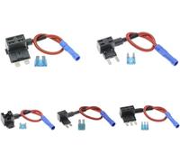 Porte-fusible 12V Add-a-Circuit TAP Adaptateur Micro Mini Standard ATM APM Blade Fusible automatique avec fusible de voiture à lame 10A avec support Câblage de protection