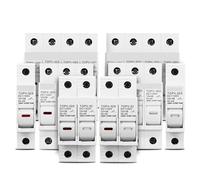 Porte-fusible 1P/2P/3P/4P 1100 V CC 10 x 38 mm, protection photovoltaïque de base TOPV-32X, 1 pièce(2P Without LED)