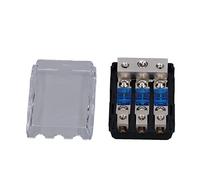 Porte-fusible Audio de Voiture, Répartiteur de Bloc de Distribution D'autoradio 1 en 3 Sorties Porte-fusible D'amplificateur Audio ANL 60A Universel pour Voiture, Camion, Bateau, Yacht, Camping-car