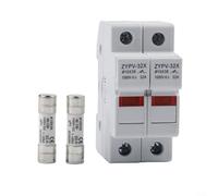 Porte-fusible CC 1000 V 2P avec LED pour panneaux solaires, convient pour fusibles de 10 x 38 mm, conçu pour protéger les circuits du système photovoltaïque (20 A)