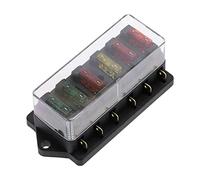 Porte-fusible de voiture 4/6/8/10/12 voies boîte à fusibles de voiture camion lame automatique avec fusibles 4/6/8/10/12 for Circuit Standard 12V 32V ATO Câblage de protection (Color : 6 Ways)