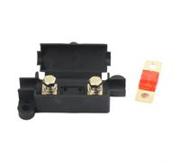 Porte-fusible efficace avec accessoires thermorétractables 40 ampères pour automobile, exploitation minière et systèmes audio (50 A rouge)