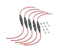 Porte-fusible en verre, 5 pièces, 5x20mm, 6x30mm, Type de vis avec câble métallique 22 20 18 16 14awg, boîtier tubulaire 250V(0.2,5x20mm,20AWG)