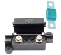 Porte-fusible Midi avec connecteurs thermorétractables pour caravanes, minières, industrielles et marines - 40 A, 32 VDC, ABS + cuivre, noir (30 A, vert)