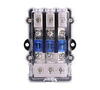 Porte-fusible Mini ANL à 3 Voies, Bloc de Support de Boîte à Fusibles D'alimentation Audio Stéréo pour Véhicule Automobile Universel 60A 1 en 3 Voies de Sortie