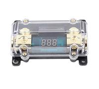 Porte-fusible numérique pour audio de voiture 24 V 100 A avec écran LCD, bloc de fusibles à couvercle transparent et compact pour amplificateur de puissance et protection électriqu