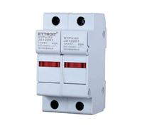Porte-fusible photovoltaïque DC, D14X51mm 63A DC 1500V, 2P de 2 pôles, occupe 2 modules DIN, pour système solaire photovoltaïque