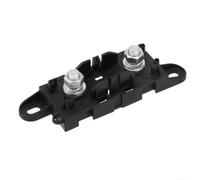 Porte-fusible robuste pour fusibles Mega jusqu'à 500 A, 12/24 V, utilisation automobile, bateau et marine avec 2 goujons M8 et boîte à fusibles plate compacte