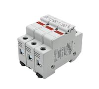 Porte-fusible solaire photovoltaïque DC 3P DIN rail avec voyant lumineux, adapté à la chaîne de fusibles photovoltaïques DC 10 * 38mm(10A,EAPV-32L-3P)