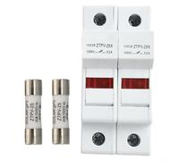 Porte-fusible solaire PV 2 pôles DC 1000 V 10 x 38 mm Panneau PV Protection des cordes 16 A 20 A 25 A 30 A Montage sur rail DIN Système photovoltaïque Composant de sécurité électrique (30 A)