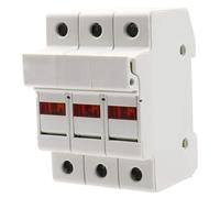 Porte-fusible sur Rail Din 3 pôles 10x38mm 30A 1000V DC/800V AC -40-85℃ avec boîtier en Plastique et borne en Laiton