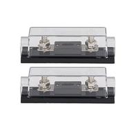 Porte-fusibles, 2PCS 200A 48V Porte-fusibles avec 4PCS Bornes 4 PCS Tubes Thermorétractables pour Voiture Camion RV Bateau