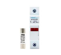 Porte-fusibles LED AC 1P 690 V avec noyau de fusible céramique à fusion rapide 10 x 38 mm 0,5 A 1 A 2 A 3 A 4 A 5 A 6 A 8 A 10 A 16 A 20 A 25 A 32 A RO15(Copper-1sets Fuse and Base,5A)