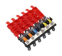Porte-fusibles midi 5 voies en laiton pour voiture, bus, bateau, camping-car, caravane, remorque, camping-car, boîte à fusibles Midi avec fusibles 30 A, 60 A, 100 A