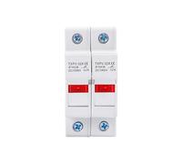 Porte-fusibles solaires parallèles DC 2P, 10x38mm, Base de fusible DC 1000V, Protection solaire photovoltaïque, Protection contre les courts-circuits, 1 pièce(2P With LED)