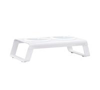 Porte-gamelles chats avec des bols en porcelaine Desco LxWxH 40x19x10cm