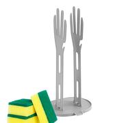 Porte-gants de cuisine - En polystyrène - Lavage du porte-gants avec sortie d'évacuation et gobelet à ventouse - Porte-serviettes - Étagère de séchage des poings - Lavage avec l'organis central