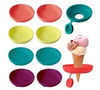 Porte Glace,8 Pièces Glace anti Goutte,Porte-Glaces,Porte Gobelets À Glace pour Enfant,Support Glace Enfant,Supports de Glace,Anti Écoulement de Cône de Glace,pour Filles Garçons