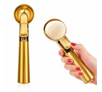 Porte-glace en acier inoxydable, cuillère à crème glacée, couleur aléatoire or ou argent, 17 cm