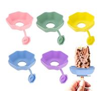 Porte-Glaces | Lot de 5 Supports Silicone Anti-Gouttes | Support pour cornet de glace en silicone | pour Piscine Plage Barbecue Pique-nique Camping Voyage Été Goûters Desserts
