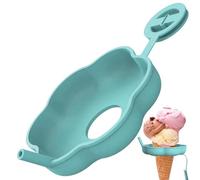 Porte-glaces pour Support réutilisable en silicone anti-goutte | Support pour palette avec paille réutilisable pour l'été, les journées chaudes en plein air, les voyages, les desserts