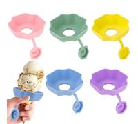 Porte-Glaces Sans Gouttes | 5 pièces récupérateur anti-goutte en silicone réutilisable | Support pour cornet de glace en silicone | Pour Extérieur Piscine Plage Fête Barbecue Pique-Nique Camping Voyag