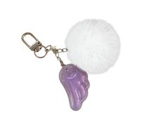 Porte-gloss à lèvres tendance en caoutchouc avec porte-clés pour retouches en chemin, rangement de maquillage portable, Noir , as show
