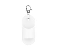 Porte-gloss à lèvres tendance en caoutchouc avec porte-clés pour retouches en chemin, solution de rangement de maquillage portable, clip en caoutchouc pour gloss à lèvres, blanc, Taille unique