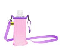 Porte-gobelet à bandoulière pour bouteilles d'eau pour enfants - Utilisation en extérieur avec maille - Sangle réglable - Manchon portable pour boissons en extérieur, D, Taille unique