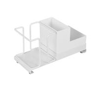 Porte-gobelet à café jetable de bureau, distributeur de tasse universel antidérapant pour organisateur de Station de café avec boîte à sachets de thé pour comptoir de bar à (White)