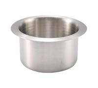 Porte-gobelet à encastrer Drop-In pour verres - Acier inoxydable argenté à encastrer, insert porte-gobelet pour boissons, pour table basse, chaise lounge à côté du canapé, voiture, yacht, camping-car