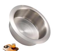 Porte-gobelet à encastrer pour table de jeu, en acier inoxydable argenté, pour table basse, chaise longue, canapé, voiture, yacht, camping-car