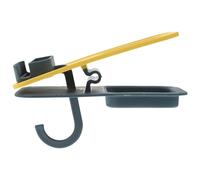 Porte-gobelet à Pince de Table pour Bureau, Jaune, Crochet Inférieur | Nylon Fibre de Verre et Pp, Structure Ouverte, Installation Simple, pour Travail et Jeu Bureau