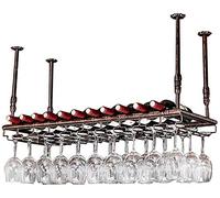 Porte-gobelet à suspendre à l'envers - Étagère pour verres à vin - Porte-verres à vin - Porte-verres à champagne - 120 x 35 cm