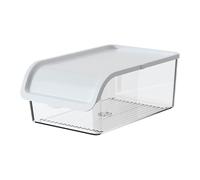 Porte-gobelet à thé - Récipients transparents à couvercle semi-ouvert, boîte de rangement pour service à thé de cuisine pour la maison, armoire de cuisine, comptoir, réfrigérateur, congélateur, fruits